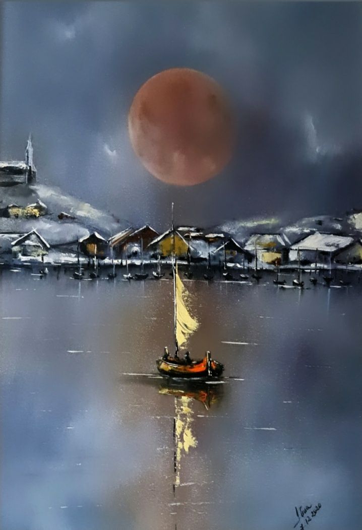 ArteDiAlina.com painting: Moonlight shadow